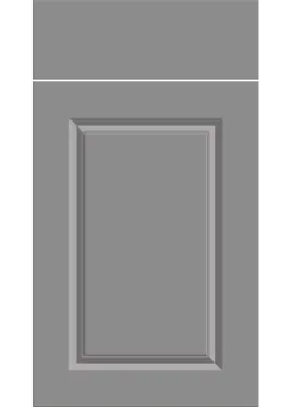 Click Here To Enlarge This Photo Of Bella High Gloss Dust Grey : Style : Harlem. MDF Vinyl Wrapped Door/Drawer