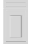 Bella Porcelain White : Style : Helmsley. MDF Vinyl Wrapped Door/Drawer