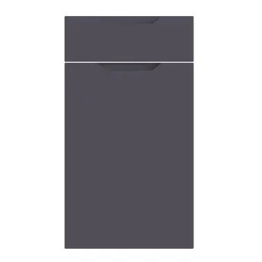 Click Here To Enlarge This Photo Of Bella Supermatt Indigo Blue : Style : Integra. MDF Vinyl Wrapped Door/Drawer