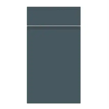 Click Here To Enlarge This Photo Of Bella Supermatt Colonial Blue : Style : Knebworth. MDF Vinyl Wrapped Door/Drawer