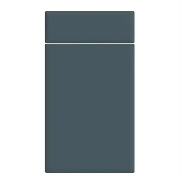 Click Here To Enlarge This Photo Of Bella Supermatt Colonial Blue : Style : Lincoln. MDF Vinyl Wrapped Door/Drawer