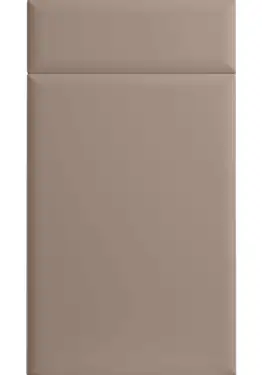 Click Here To Enlarge This Photo Of Bella Supermatt Cashmere : Style : Lincoln. MDF Vinyl Wrapped Door/Drawer
