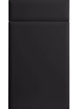 Click Here To Enlarge This Photo Of Bella Supermatt Black : Style : Lincoln. MDF Vinyl Wrapped Door/Drawer