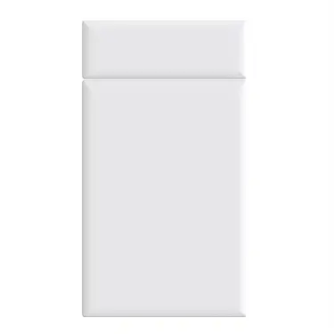 Click Here To Enlarge This Photo Of Bella Supermatt White : Style : Lincoln. MDF Vinyl Wrapped Door/Drawer