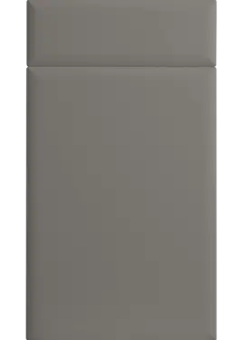 Click Here To Enlarge This Photo Of Bella Supermatt Taupe : Style : Lincoln. MDF Vinyl Wrapped Door/Drawer