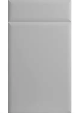 Click Here To Enlarge This Photo Of Bella Matt Dove Grey : Style : Lincoln. MDF Vinyl Wrapped Door/Drawer