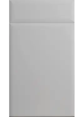 Click Here To Enlarge This Photo Of Bella High Gloss Light Grey : Style : Lincoln. MDF Vinyl Wrapped Door/Drawer