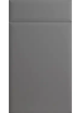 Click Here To Enlarge This Photo Of Bella High Gloss Dust Grey : Style : Lincoln. MDF Vinyl Wrapped Door/Drawer