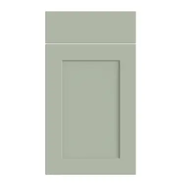 Click Here To Enlarge This Photo Of Bella Supermatt Sage Green : Style : Richmond. MDF Vinyl Wrapped Door/Drawer