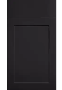 Click Here To Enlarge This Photo Of Bella Supermatt Black : Style : Richmond. MDF Vinyl Wrapped Door/Drawer