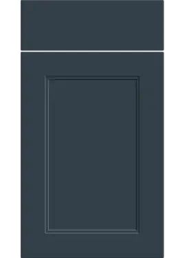 Click Here To Enlarge This Photo Of Bella Supermatt Indigo Blue : Style : Rowen. MDF Vinyl Wrapped Door/Drawer