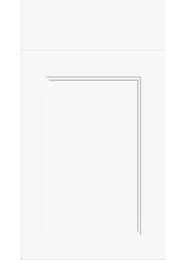 Click Here To Enlarge This Photo Of Bella Paintflow Matt White : Style : Rowen. MDF Vinyl Wrapped Door/Drawer