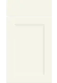 Bella Supermatt White Grey : Style : Rowen. MDF Vinyl Wrapped Door/Drawer