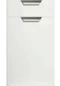 Bella Satin White : Style : Segreto. MDF Vinyl Wrapped Door/Drawer