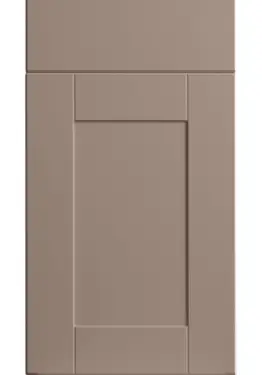 Click Here To Enlarge This Photo Of Bella Supermatt Cashmere : Style : Shaker. MDF Vinyl Wrapped Door/Drawer
