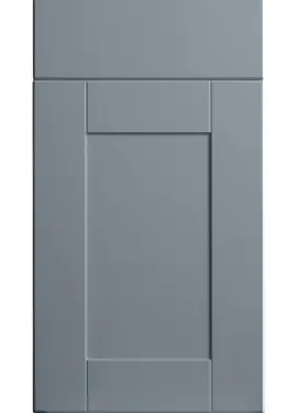 Click Here To Enlarge This Photo Of Bella Supermatt Denim : Style : Shaker. MDF Vinyl Wrapped Door/Drawer