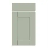 Bella Supermatt Sage Green : Style : Shaker. MDF Vinyl Wrapped Door/Drawer