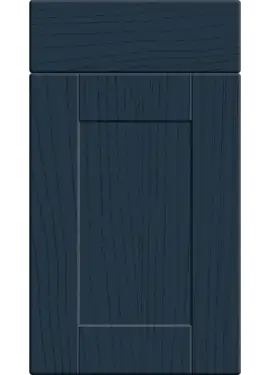 Click Here To Enlarge This Photo Of Bella Paintflow Matt Indigo Blue : Style : Shaker. MDF Vinyl Wrapped Door/Drawer