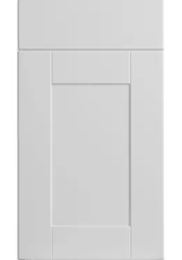 Click Here To Enlarge This Photo Of Bella Porcelain White : Style : Shaker. MDF Vinyl Wrapped Door/Drawer