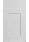 Bella Porcelain White : Style : Shaker. MDF Vinyl Wrapped Door/Drawer