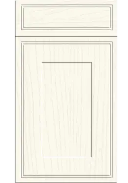 Click Here To Enlarge This Photo Of Bella Paintflow Matt White : Style : Tullymore. MDF Vinyl Wrapped Door/Drawer