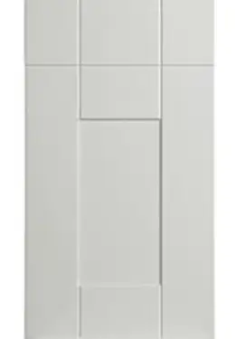 Click Here To Enlarge This Photo Of Bella Satin White : Style : Warwick. MDF Vinyl Wrapped Door/Drawer