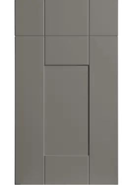 Click Here To Enlarge This Photo Of Bella Supermatt Taupe : Style : Warwick. MDF Vinyl Wrapped Door/Drawer