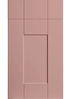 Click Here To Enlarge This Photo Of Bella Supermatt Blush Pink : Style : Warwick. MDF Vinyl Wrapped Door/Drawer