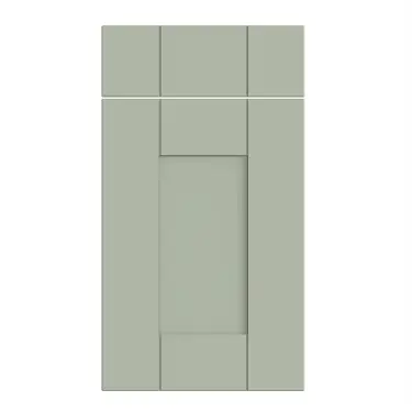Click Here To Enlarge This Photo Of Bella Supermatt Sage Green : Style : Warwick. MDF Vinyl Wrapped Door/Drawer