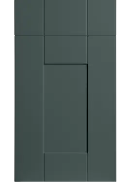 Click Here To Enlarge This Photo Of Bella Supermatt Kombu Green : Style : Warwick. MDF Vinyl Wrapped Door/Drawer