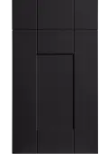 Bella Supermatt Black : Style : Warwick. MDF Vinyl Wrapped Door/Drawer