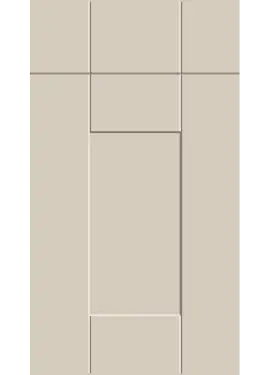 Click Here To Enlarge This Photo Of Bella Supermatt Taupe Grey : Style : Warwick. MDF Vinyl Wrapped Door/Drawer