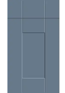 Click Here To Enlarge This Photo Of Bella Supermatt Misty Blue : Style : Warwick. MDF Vinyl Wrapped Door/Drawer