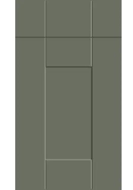 Click Here To Enlarge This Photo Of Bella Supermatt Smoke Green : Style : Warwick. MDF Vinyl Wrapped Door/Drawer