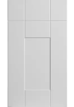 Click Here To Enlarge This Photo Of Bella Porcelain White : Style : Warwick. MDF Vinyl Wrapped Door/Drawer
