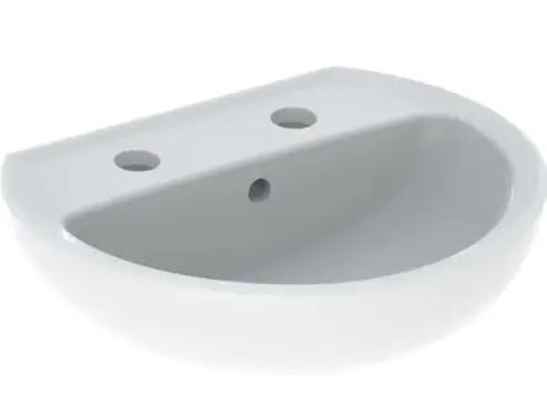 Click Here To Enlarge This Photo Of Twyford Alcona Handrinse Basin 2 Tap Hole 40 cm x 30cm- White AR4812WH
