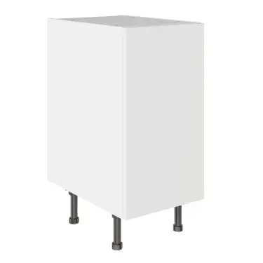 Click Here To Enlarge This Photo Of KitchenKit Value Slab Matt Snow White 400 Base Kitchen Cabinet Flatpack - FKKV4002