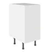 KitchenKit Value Slab Matt Snow White 400 Base Kitchen Cabinet Flatpack - FKKV4002