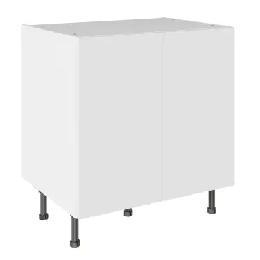 Click Here To Enlarge This Photo Of KitchenKit Value Slab Matt Snow White 800 Base Kitchen Cabinet Flatpack - FKKV4036