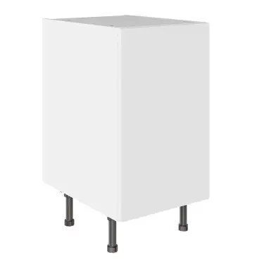 Click Here To Enlarge This Photo Of KitchenKit Value Slab Matt Snow White 450 Base Kitchen Cabinet Flatpack - FKKV4039