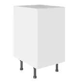 KitchenKit Value Slab Matt Snow White 450 Base Kitchen Cabinet Flatpack - FKKV4039
