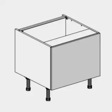 Click Here To Enlarge This Photo Of Kitchen Kit Slab Standard Flatpack 600 Belfast Sink Base Kitchen Cabinet Standard MFC Snow White with White Cabinet - FKKV4070