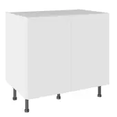 KitchenKit Value Slab Matt Snow White 900 Base Kitchen Cabinet Flatpack - FKKV4071