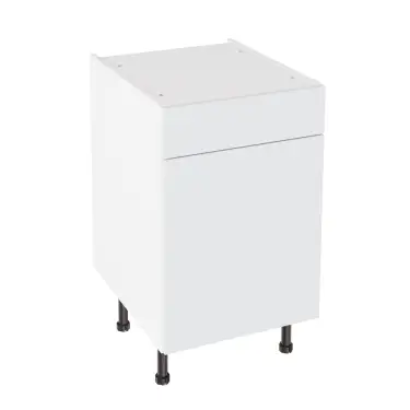 Click Here To Enlarge This Photo Of KitchenKit Value Slab Matt Snow White 500 Drawerline Base Kitchen Cabinet Flatpack - FKKV4077