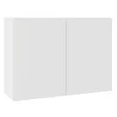 KitchenKit Value Slab Matt Snow White 1000 Wall Kitchen Cabinet Flatpack - FKKV4015