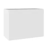 KitchenKit Value Slab Matt Snow White 600 Single Extractor Wall Kitchen Cabinet Flatpack - FKKV4074