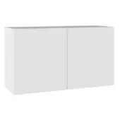 KitchenKit Value Slab Matt Snow White 800 Double Extractor Wall Kitchen Cabinet Flatpack - FKKV4075