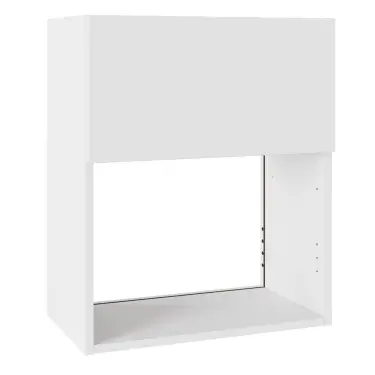 Click Here To Enlarge This Photo Of KitchenKit Value Slab Matt Snow White 600 Microwave Wall Kitchen Cabinet Flatpack - FKKV4081