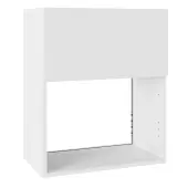 KitchenKit Value Slab Matt Snow White 600 Microwave Wall Kitchen Cabinet Flatpack - FKKV4081