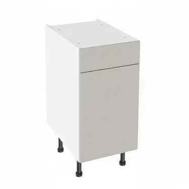 Click Here To Enlarge This Photo Of KitchenKit Value Slab Matt Light Grey 400 Drawerline Base Kitchen Cabinet Flatpack - FKKV4176